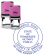 Tennessee With Date Below Pink Round Notary Stamp