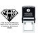 Inverted Diamond Monogram Address Stamp