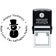 Snowman Hands Up Return Address Stamp