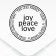 Joy Peace Love Round Address Stamp