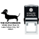 Dachshund Dog With Santa Hat Holiday Address Stamp
