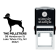 Pointer Dog With Santa Hat Holiday Address Stamp