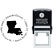 Louisiana Round Address Stamp