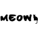 MEOW Cat Rubber Stamp