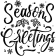 Seasons Greetings 2x2 Craft Stamp