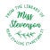 From the Library of Rounded Script Teacher Stamp