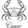 Modern Cancer Illustration Hand Stamp