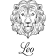 Modern Leo Illustration Hand Stamp