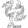 Modern Pisces Illustration Hand Stamp