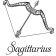 Modern Sagittarius Illustration Hand Stamp