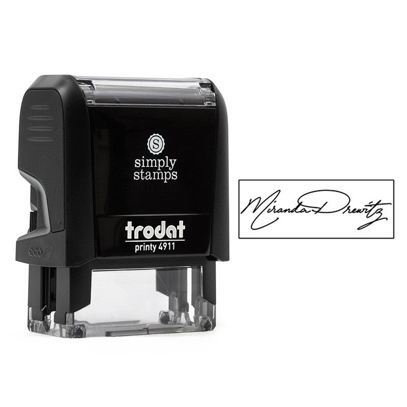 Small Signature Stamp, 1/2" x 1 1/2" Impression Size