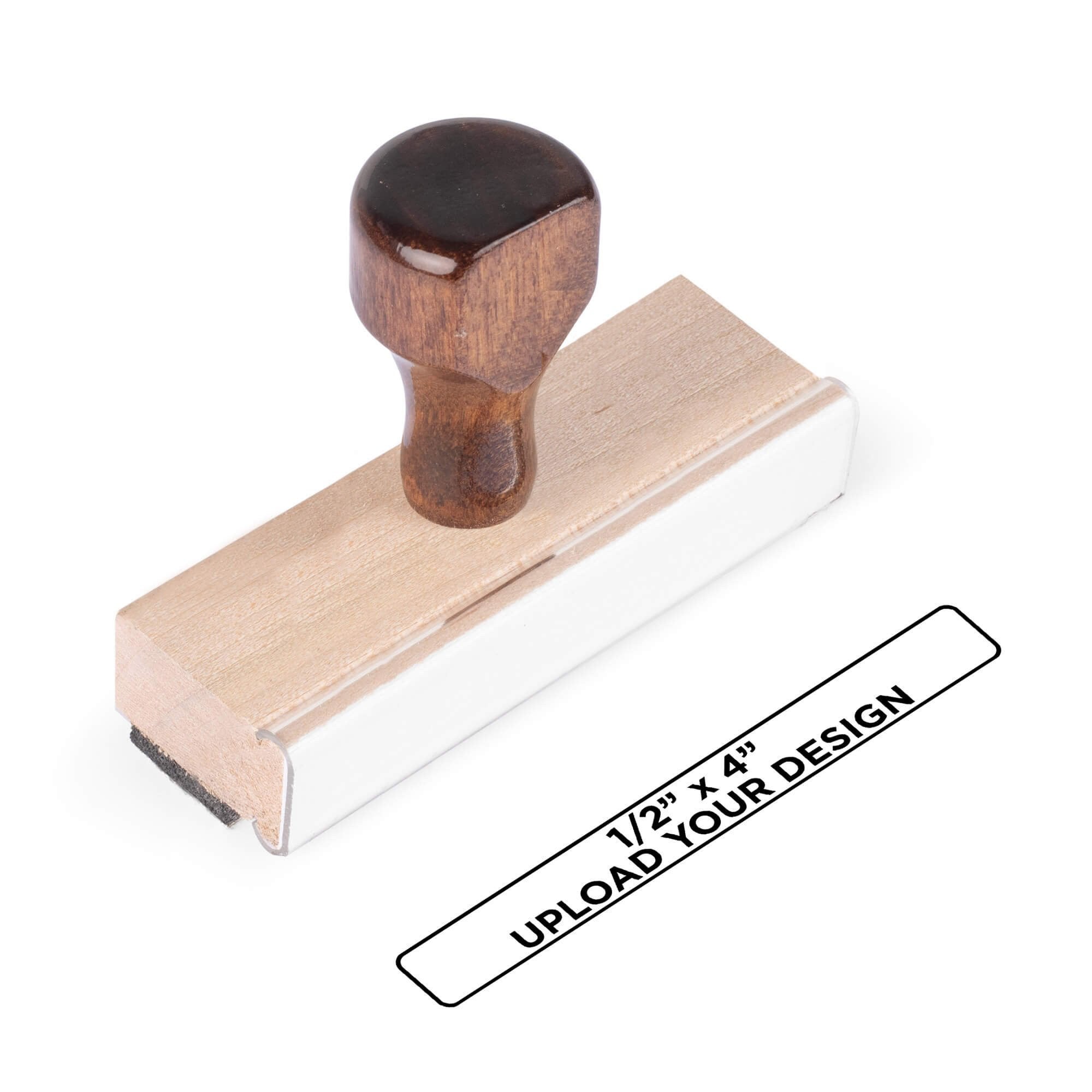 Custom 1/2" x 4"  Wooden Hand Stamp