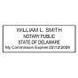 Delaware Rectangle Notary Stamp Seal