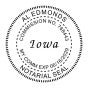 Iowa Notary Round Seal