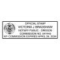 Oregon Pink Rectangle Notary Stamp