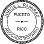 Puerto Rico Pink Round Notary Stamp