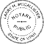 Utah Round Pink Notary Seal