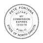 North Dakota Round Notary Stamp