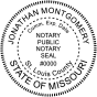 Missouri Notary Pink - Round Design Seal