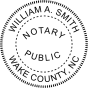 North Carolina Notary Round Seal