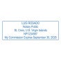 U.S. Virgin Islands Pink Rectangle Notary Stamp