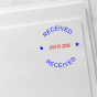 Round Self-Inking Received Stamp with Date