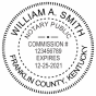 Kentucky Notary Pink - Round Design Seal
