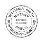 Maryland Notary Pink - Round Design Seal