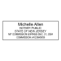 New Jersey Rectangle Notary Seal