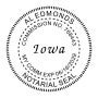 Iowa Notary Round Seal