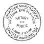 Washington State Notary Round Seal