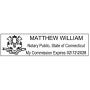Connecticut Pink Rectangle Notary Stamp