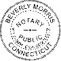 Connecticut Notary Pink - Round Design Seal
