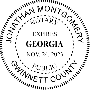 Georgia Notary Pink with Expiration - Round Design Seal