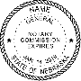 Nebraska Pink Round Notary Stamp