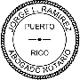 Puerto Rico Pink Round Notary Stamp