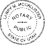 Utah Round Pink Notary Seal