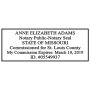 Missouri Pink Rectangle Notary Stamp