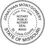 Missouri Notary Pink - Round Design Seal