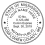 Mississippi Notary Round - Milled Seal