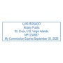 U.S. Virgin Islands Pink Rectangle Notary Stamp