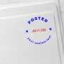 Round Posted Date Stamp with Custom Text