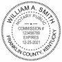 Kentucky Notary Pink - Round Design Seal