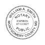 Maryland Notary Pink - Round Design Seal