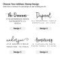 Script Address Stamp Choose your Design
