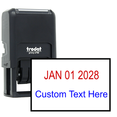 Self-Inking Custom Text Dater Stamp - alternate view