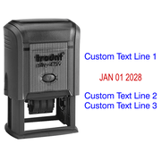 Self-Inking Custom Three Line Dater Stamp
