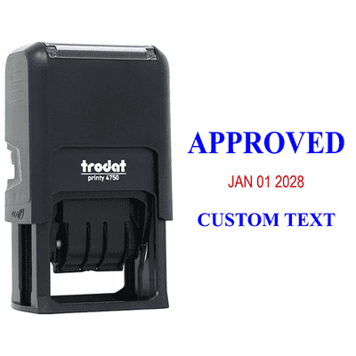 Approved Custom One Line Dater Stamp - alternate view