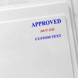 Approved Custom One Line Dater Stamp Imprint Example