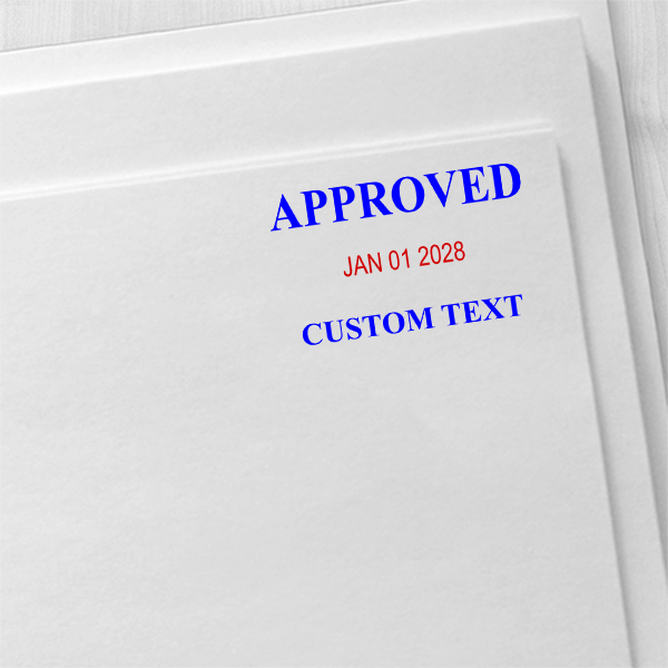 Approved Custom One Line Dater Stamp Imprint Example